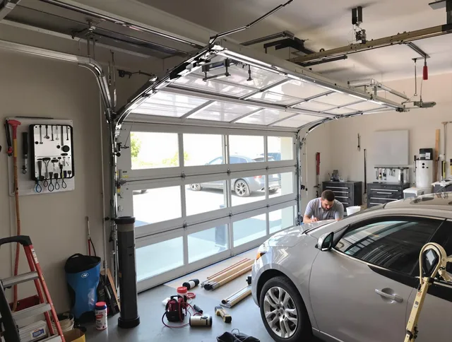 Garage door noise reduction service by Florence-Graham Garage Door Repair in Florence-Graham