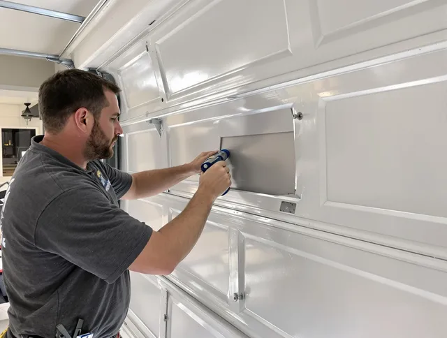 Garage door panel repair by Florence-Graham Garage Door Repair in Florence-Graham